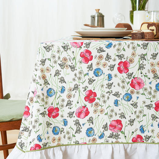 春意阑珊萝莉边碎花桌布 商品图2