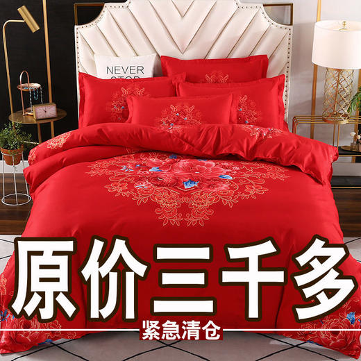 紧急肤加厚磨毛四件套婚庆床单被套单双人床上用品 商品图2