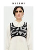 HIDEMI 黑白几何简约设计感针织短背心 商品缩略图0