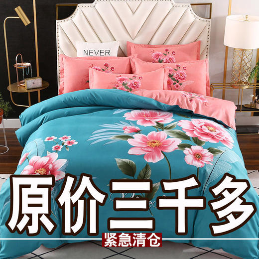 紧急肤加厚磨毛四件套婚庆床单被套单双人床上用品 商品图6