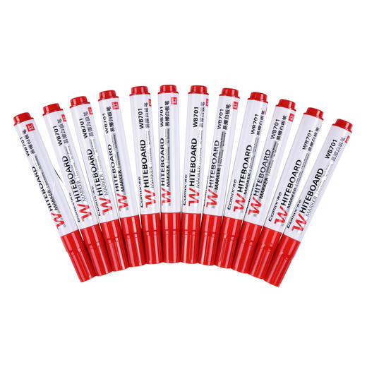 齐心 WB701 易擦白板笔 黑 蓝 红 2.0mm 12支/盒 商品图2