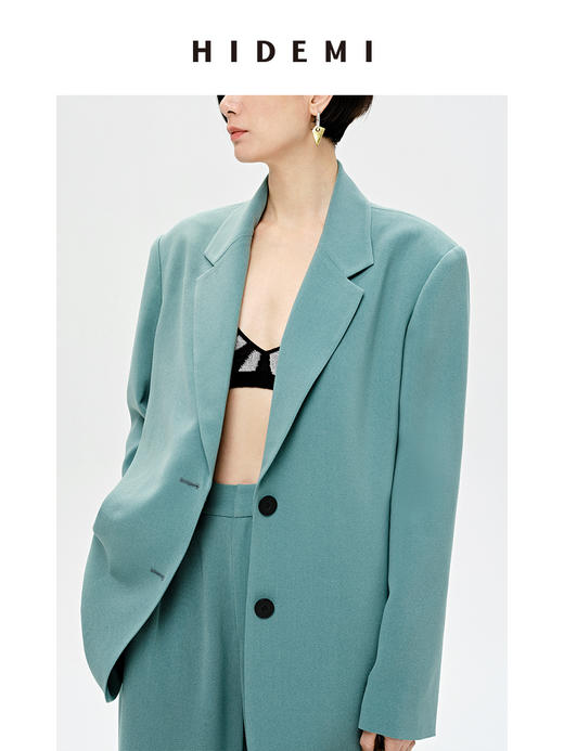 HIDEMI 黑白简约几何设计感针织抹胸 商品图1