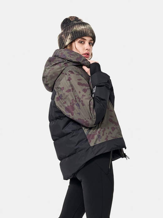 Holden - Cropped Down Alpine Jacket - Vintage Army Camo/Black - 女装 - 滑雪夹克 - 迷彩 商品图1