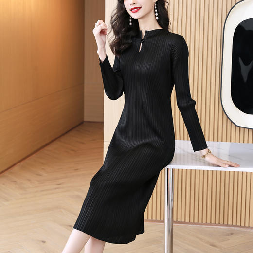 2022春季新款中国风复古气质旗袍裙宽松直筒连衣裙 NSM2156 商品图2