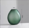 创意轻奢绿色蒙砂玻璃花瓶-23/30螺纹扭缸绿 商品缩略图5