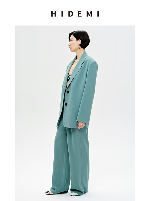 HIDEMI 氧气绿垂顺醋酸西装套装 商品图6