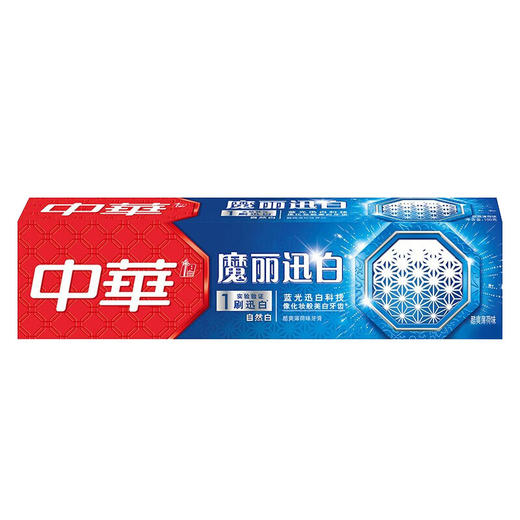 中华魔丽迅白牙膏自然白100g 商品图0