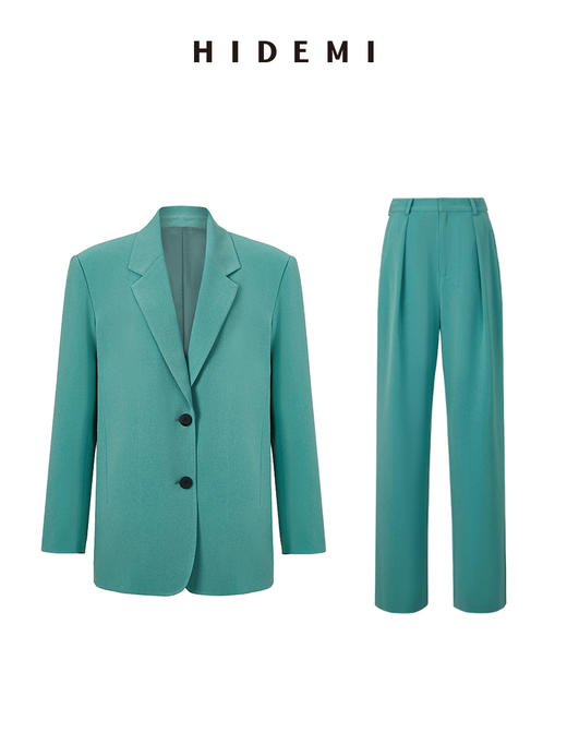 HIDEMI 氧气绿垂顺醋酸西装套装 商品图11