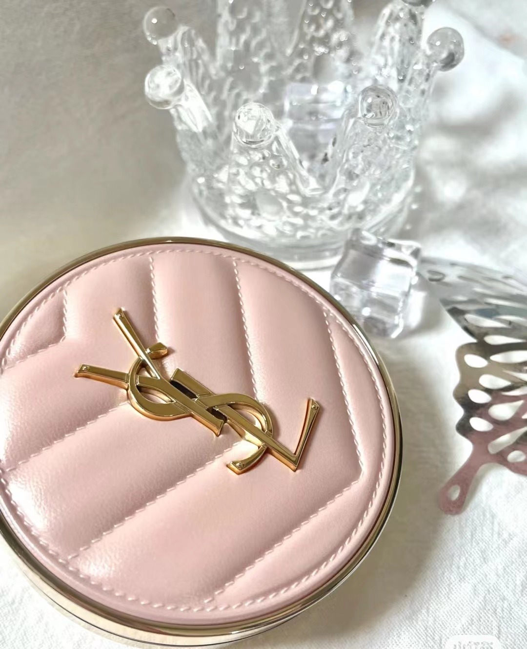 YSL圣罗兰粉色皮革气垫B10/B20/BR20  替换新款B10/B20/BR20