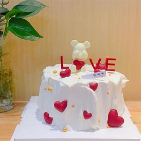 爱心小熊蛋糕