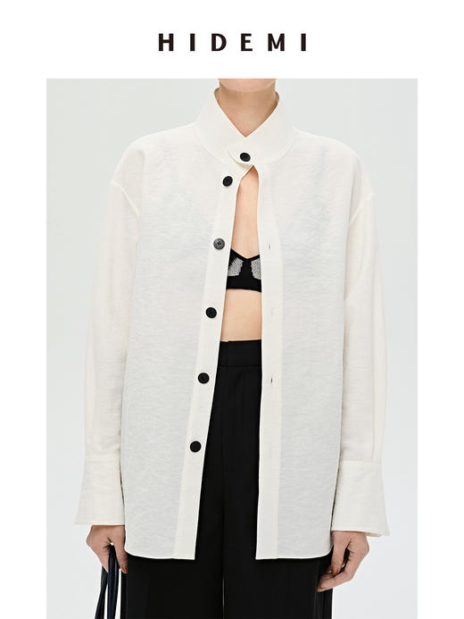 HIDEMI 黑白简约几何设计感针织抹胸 商品图2