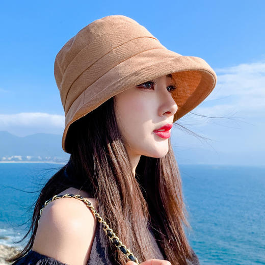 【“V脸”防晒帽】日系透气渔夫帽百搭气质帽 夏天防晒遮阳盆帽潮流宽檐帽 商品图1