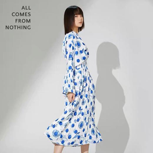 贝壳圆点扇形百褶长裙 商品图2