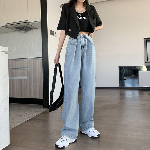 裁缝学苑AQ05 高腰阔腿裤牛仔裤纸样 女装新款2022裁剪纸样打版图 商品图3