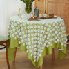 蕾丝雏菊棉质蕾丝双层圆桌布 商品缩略图0