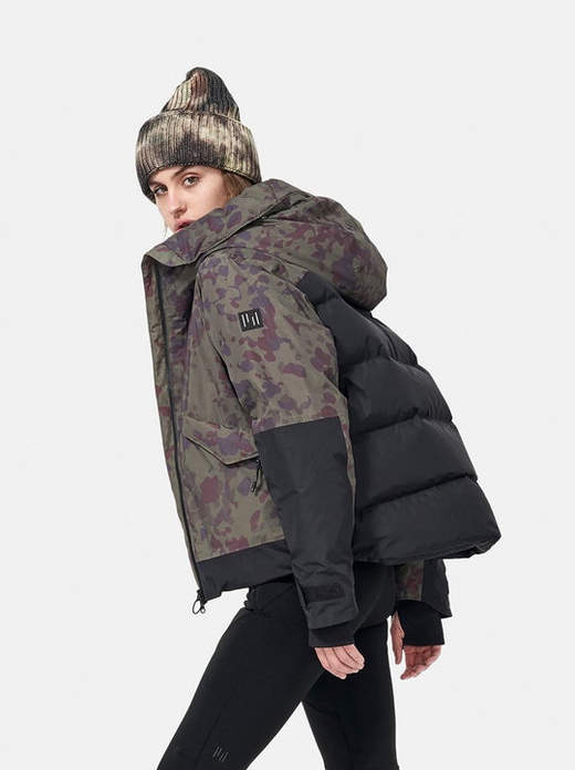 Holden - Cropped Down Alpine Jacket - Vintage Army Camo/Black - 女装 - 滑雪夹克 - 迷彩 商品图2