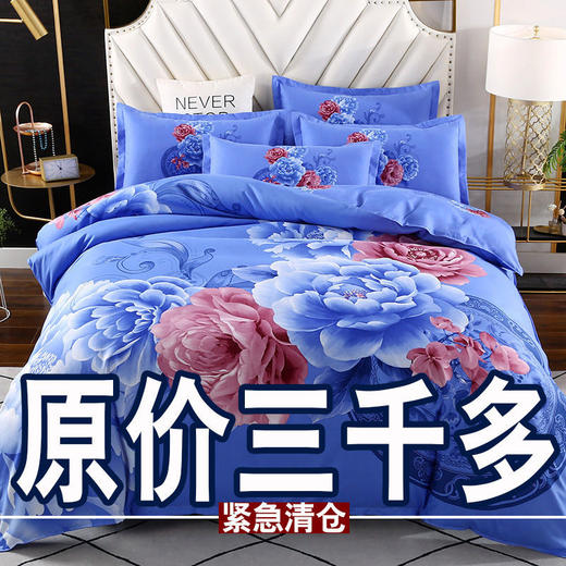 紧急肤加厚磨毛四件套婚庆床单被套单双人床上用品 商品图3