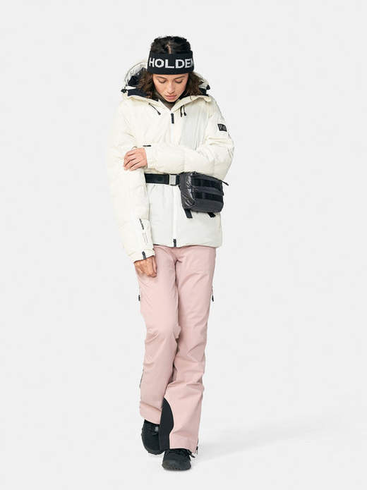 Holden - Belted Down Jacket - Pearl - 女装 - 滑雪夹克 - 白色 商品图0