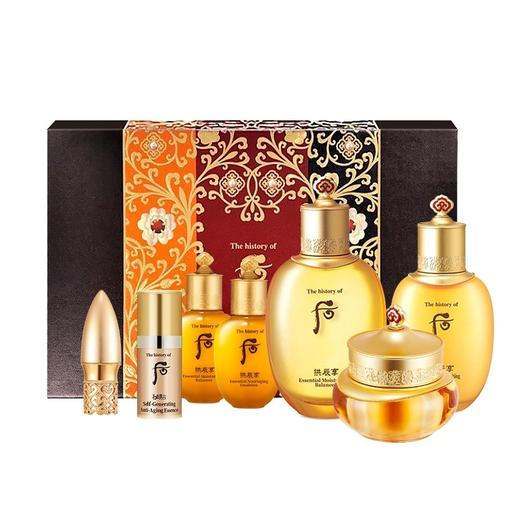 韩国 WHOO后 拱辰享气韵生7件套 套盒 (精华水150ml+20ml+乳液110ml+20ml+面霜30ml+精华8ml+口红1.5g) 商品图8