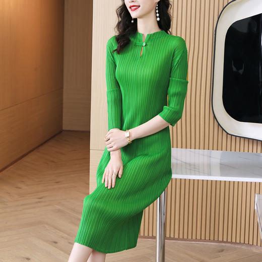 2022春季新款中国风复古气质旗袍裙宽松直筒连衣裙 NSM2156 商品图1