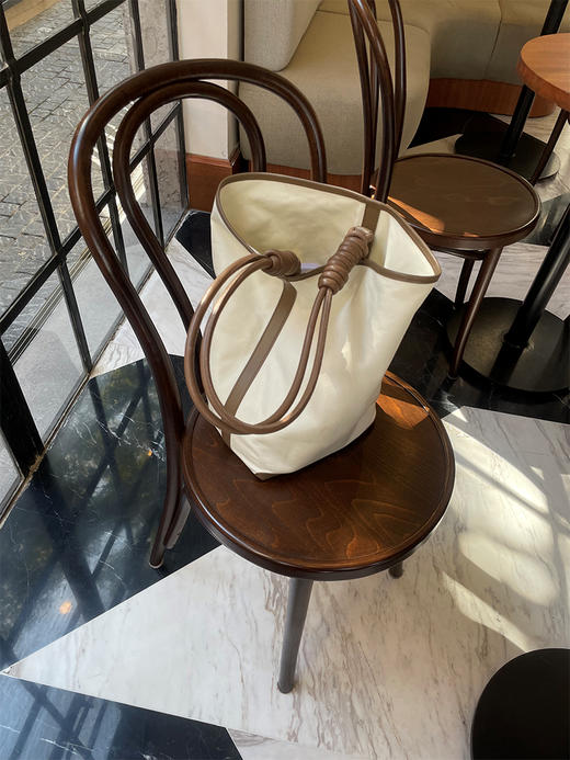 HIDEMI设计感水桶包中号/大号 帆布拼皮 商品图10