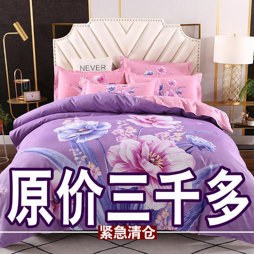 紧急肤加厚磨毛四件套婚庆床单被套单双人床上用品 商品图1