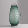创意轻奢绿色蒙砂玻璃花瓶-23/30螺纹扭缸绿 商品缩略图6