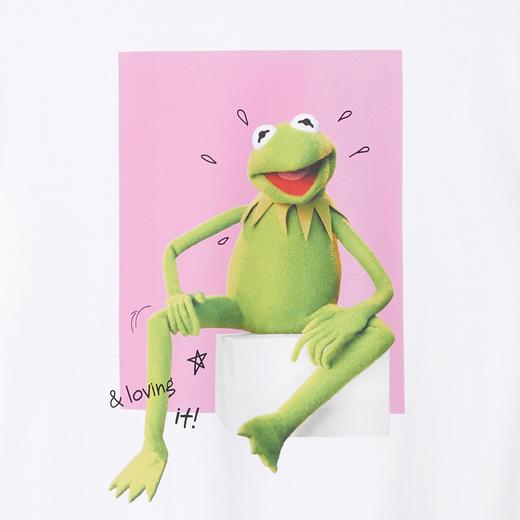 太平鸟男装科米蛙系列白色图案短袖T恤B2DAA2752 商品图1