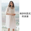 HSIA遐睡裙女全棉宽松七分袖甜美春日春夏款家居裙复古方领套头裙 商品缩略图2