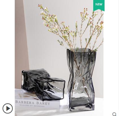 轻奢创意高级感褶皱（方形）花瓶 商品图0