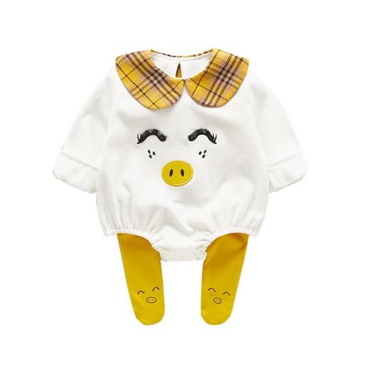 黛唯梵2022新款婴儿秋装衣服长袖0-3-4个月女宝宝三角爬服公主春季新生儿连体衣 商品图4