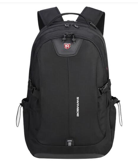 瑞制Swimade 笔记本电脑包瑞制品牌黑色双肩包男女学生书包户外运动休闲男包礼品定制9533黑色【超值人气】 商品图0