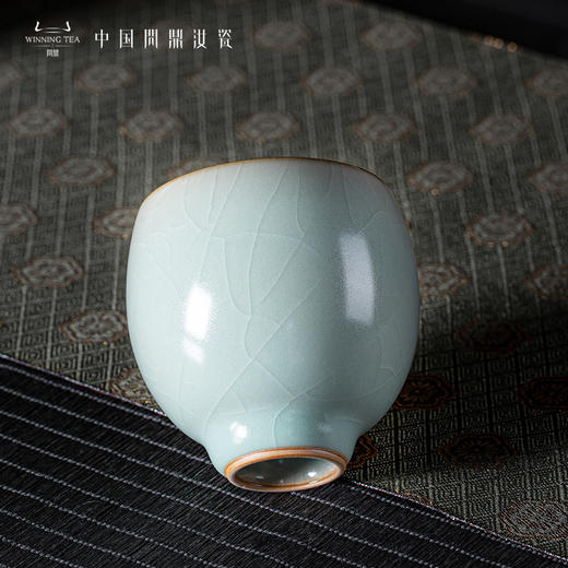 问鼎汝瓷复刻款天青精工款绿萼杯 商品图2