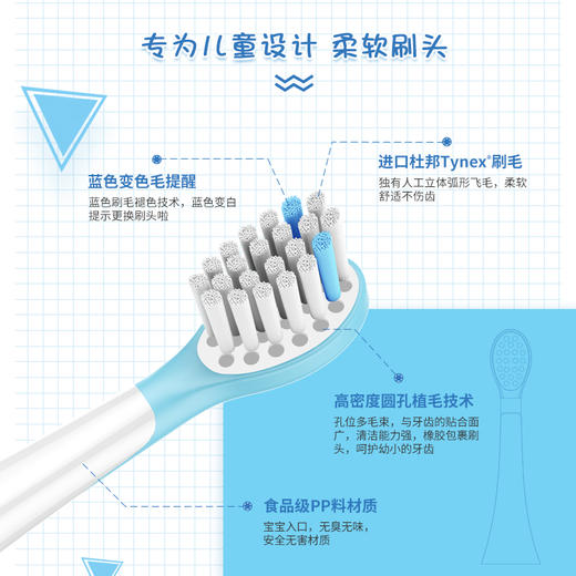 慕小白成人儿童声波无感应线充电动牙刷 商品图4