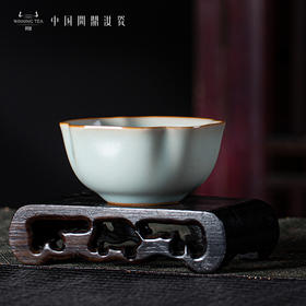 问鼎汝瓷复刻款天青菱式方杯（缺货）