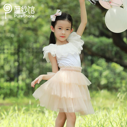 非质量问题不退换哦~PureShare 蓬纱馆儿童礼服公主裙小女孩春夏穿搭-茶花半裙 商品图1