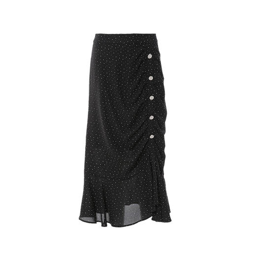 EITIE爱特爱夏季新款时尚复古气质优雅鱼尾高腰a字波点半身裙B2206912 商品图4