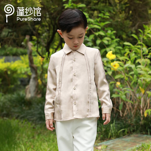 非质量问题不退换哦~pureshare蓬纱馆 男童西服衬衫套装生日宴会走秀款-暖阳衬衫 商品图3
