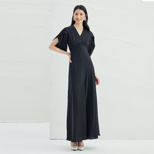 EITIE爱特爱夏季新款洋气气质高腰显瘦礼服连衣裙长裙6677304 商品图7