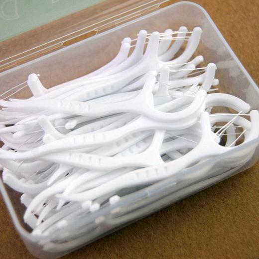 【自营】双枪牙线棒超细滑剔牙线弓形牙线棒扁线牙签清洁牙缝50支/盒*2盒  共100支 商品图2