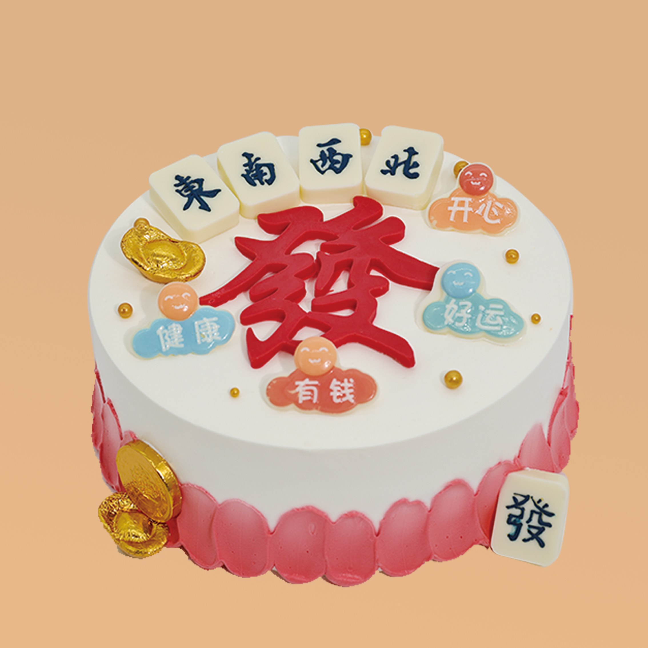 恭喜发财生日蛋糕