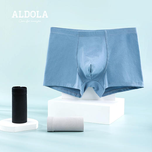 雅黛丽内裤男生纯棉四角裤高档男士中腰平角裤舒适高弹透气短裤衩 商品图4