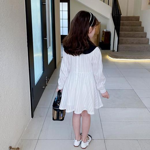 黛唯梵2022新款2022女童春装连衣裙娃娃领2022新款宝宝公主裙儿童春秋长袖裙子 商品图3