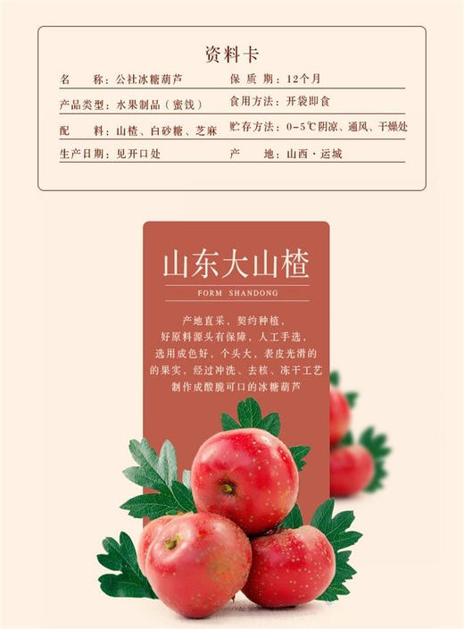 公社联盟冰糖葫芦新鲜山楂儿童休闲小零食非老北京串装25g 商品图3