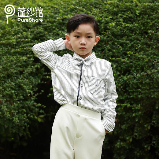 非质量问题 不退换哦~pureshare蓬纱馆 男童西装套装生日宴会走秀款-白马西装雨丝衬衫 商品图2