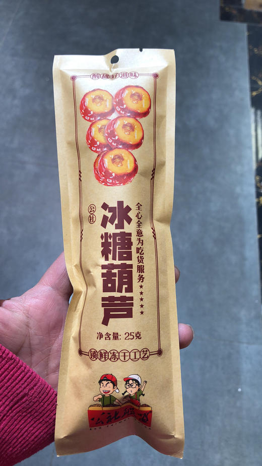 公社联盟冰糖葫芦新鲜山楂儿童休闲小零食非老北京串装25g 商品图4