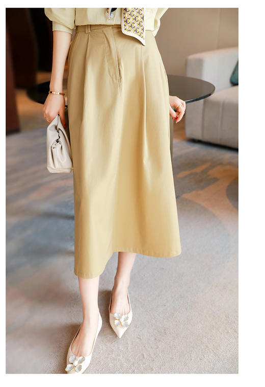 老米优品 / 让人惊喜の品质！50%棉+50%天丝！《A字半身裙 》版型赞bao，轻松打造WAN美比例~上身太好看了！Q220228A 商品图9