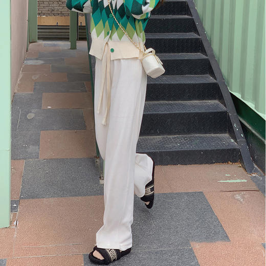 Avann春夏高腰抽绳阔腿裤 商品图3