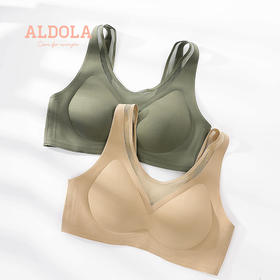 雅黛丽小胸聚拢内衣女无痕薄款背心式文胸性感网纱拼接美背胸罩女