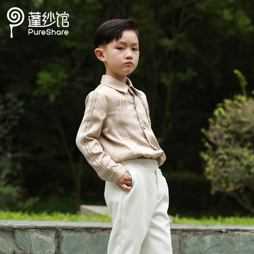 非质量问题不退换哦~pureshare蓬纱馆 男童西服衬衫套装生日宴会走秀款-暖阳衬衫 商品图1